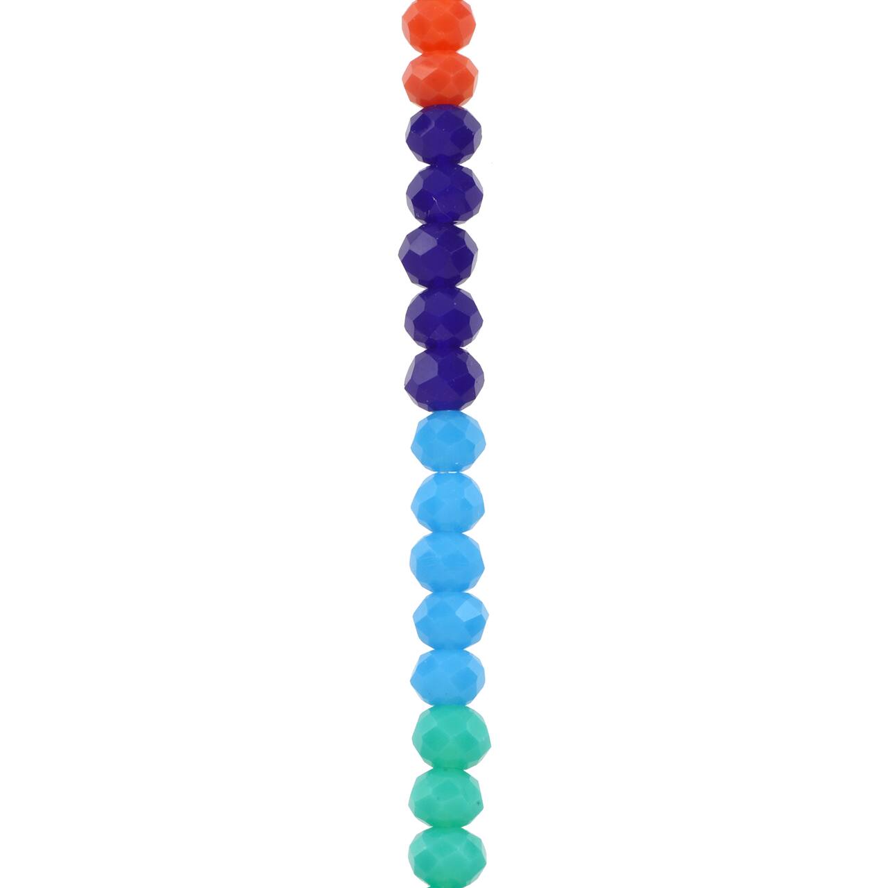 12 Pack: Multicolored Glass Faceted Rondelle Beads, 3mm by Bead Landing™